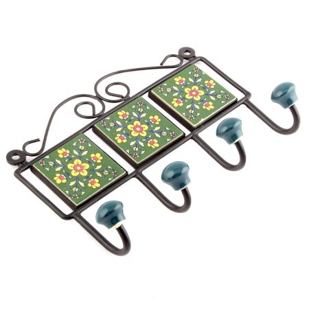 Forest Green And Yellow Tiny Flower Toiles Hooks